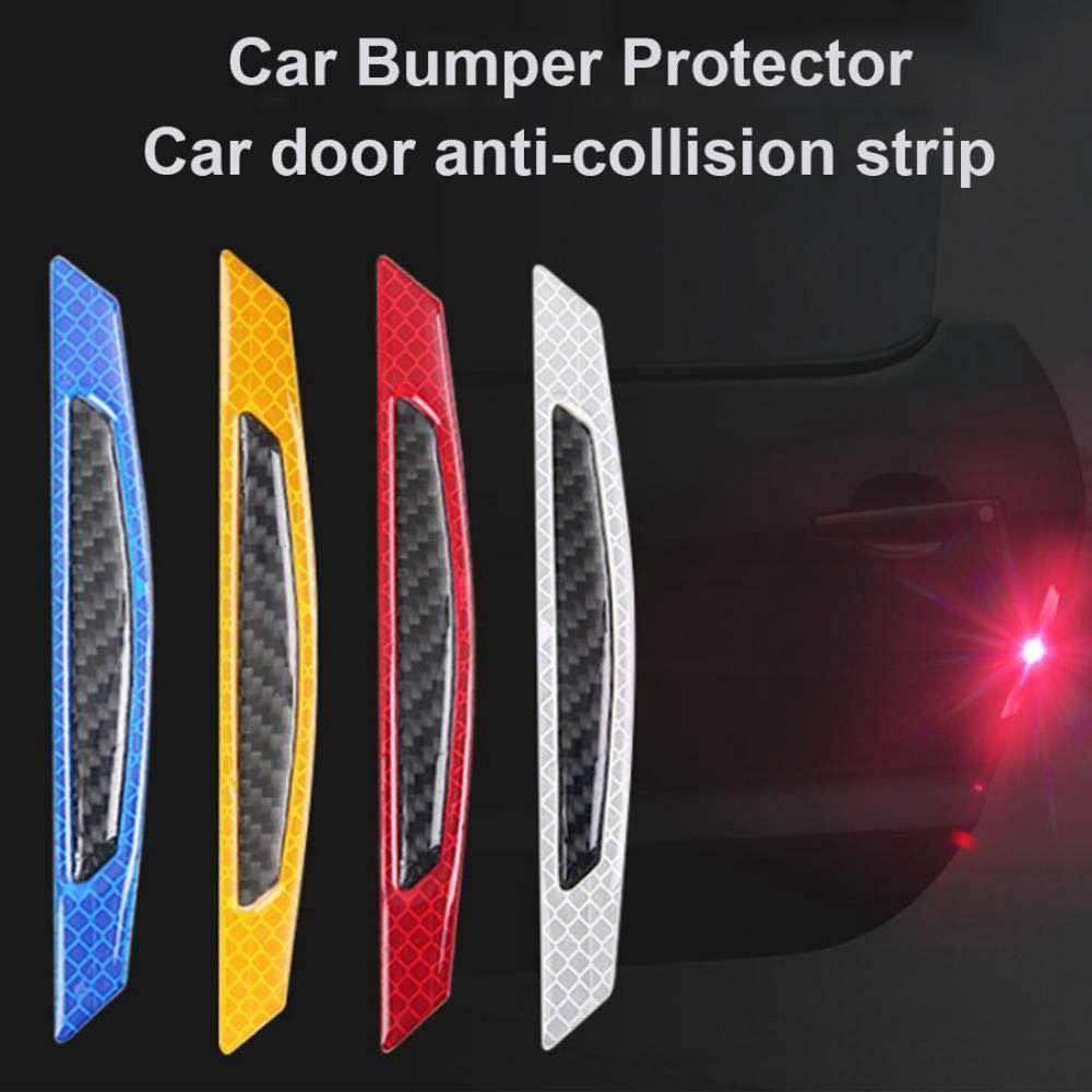 Bộ 4 Miếng Dán Sợi Carbon Phản Quang Bảo Vệ Kính Chiếu Hậu/Cửa Xe Hơi