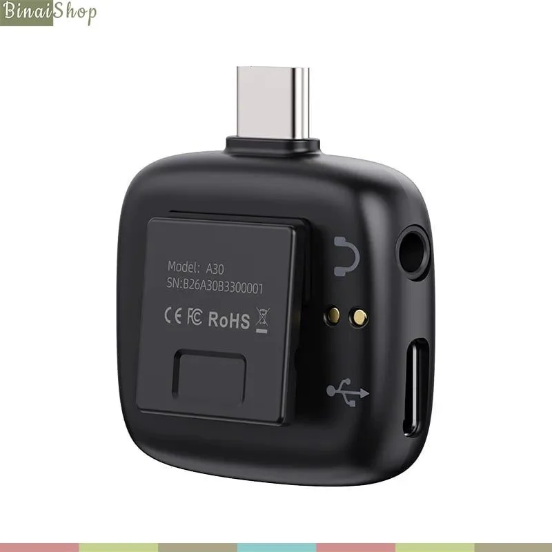 Ulanzi A30 - Micro Cài Áo Không Dây, Khử Tiếng Ồn, Phạm Vi Thu 50m Cho Điện Thoại, Máy Ảnh DSLR - Hàng chính hãng