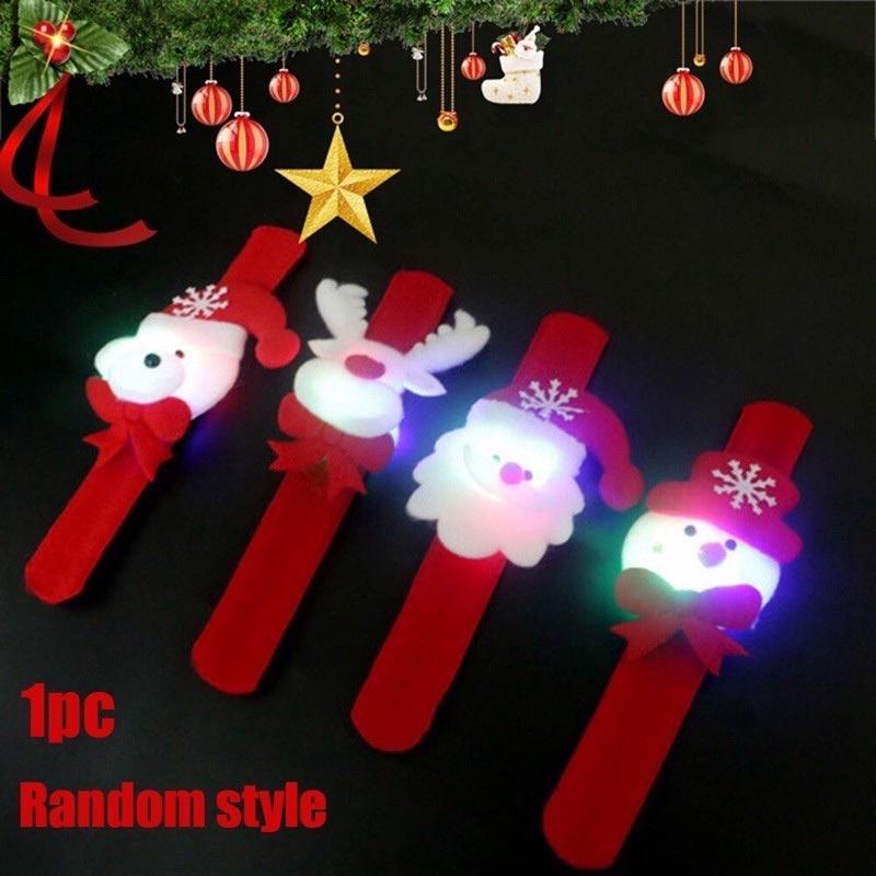 Đồng Hồ Noel đeo tay dạ có đèn phát sáng cho bé- Phụ kiện Noel-Đồng Hồ Noel Đeo Tay(Nhiều Mẫu) - Phụ Kiện Noel Giá Rẻ