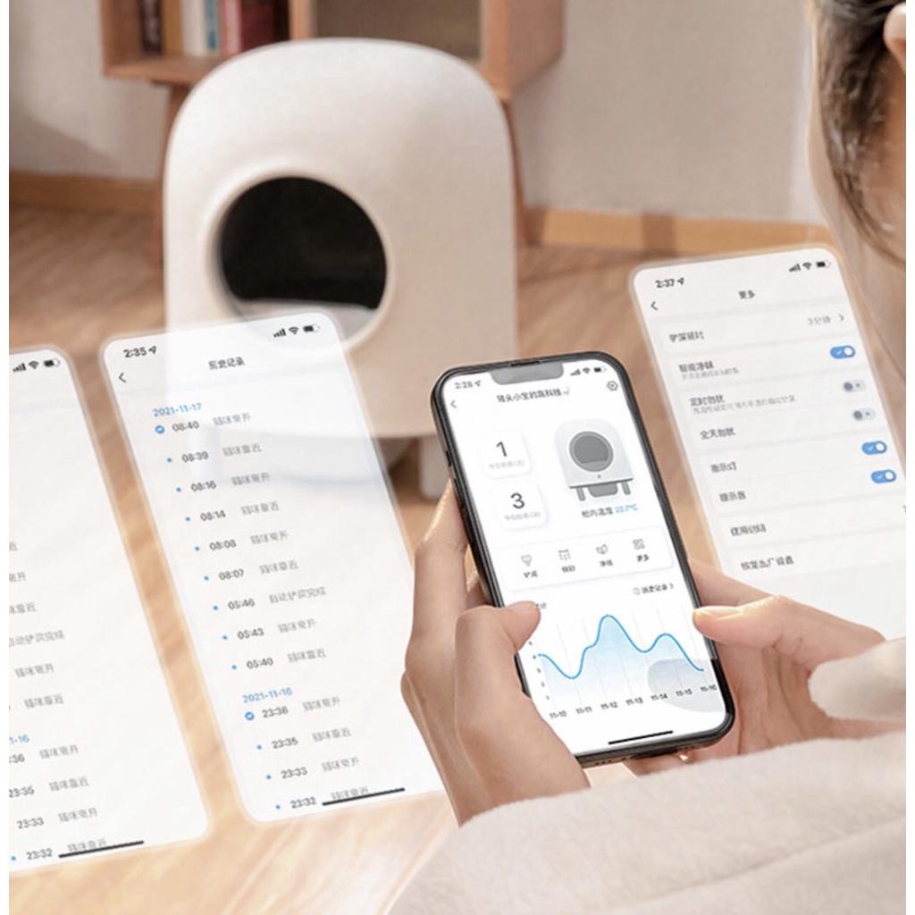 Nhà Vệ Sinh Thông Minh Minion Cho Mèo Dùng App, Lồng Dọn Phân Tự Động Cho Thú Cưng