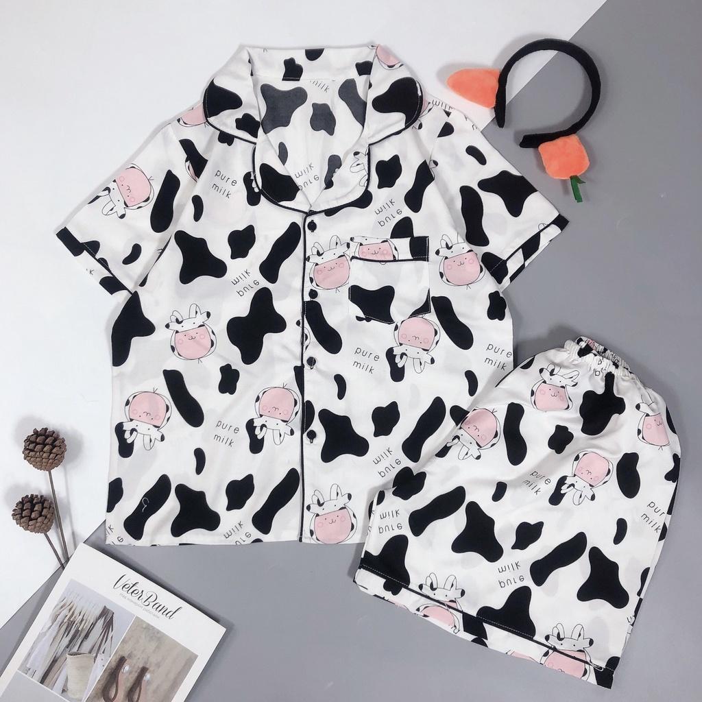 Đồ Ngủ Pijama Ngắn Cộc Tay Quần Đùi Chất Kate Cao Cấp Loại 1, Sét Đồ Bộ Nữ Đẹp Mặc Nhà Thoáng Mát