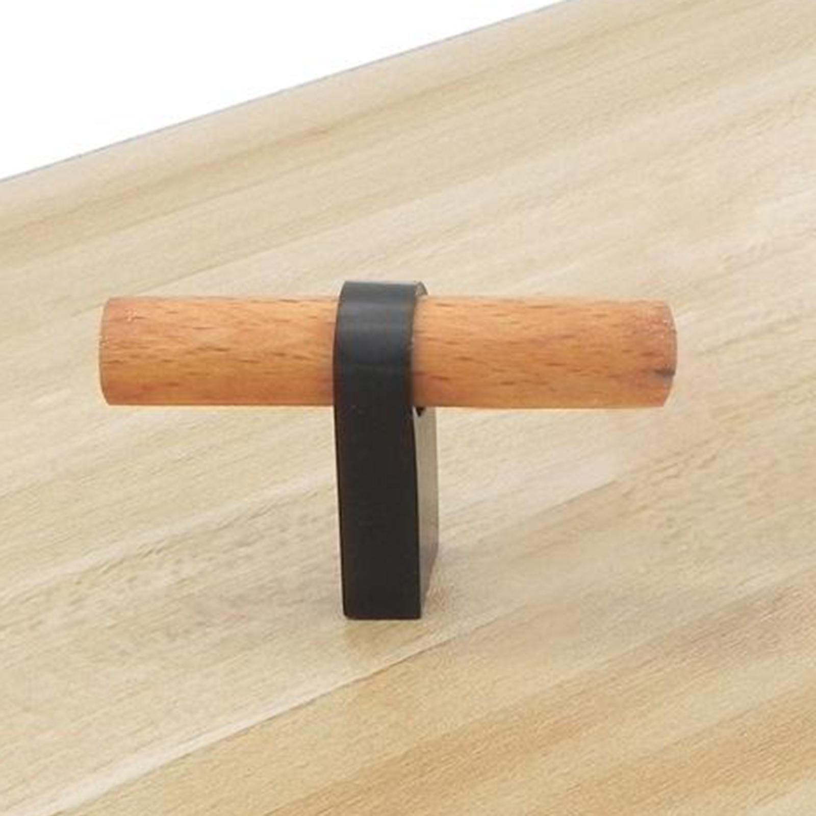 Solid Wood Handles Furniture Wardrobe Cabinet Door Modern Minimalist Handles Drawer Dresser Knobs Furniture Hardware Pulls