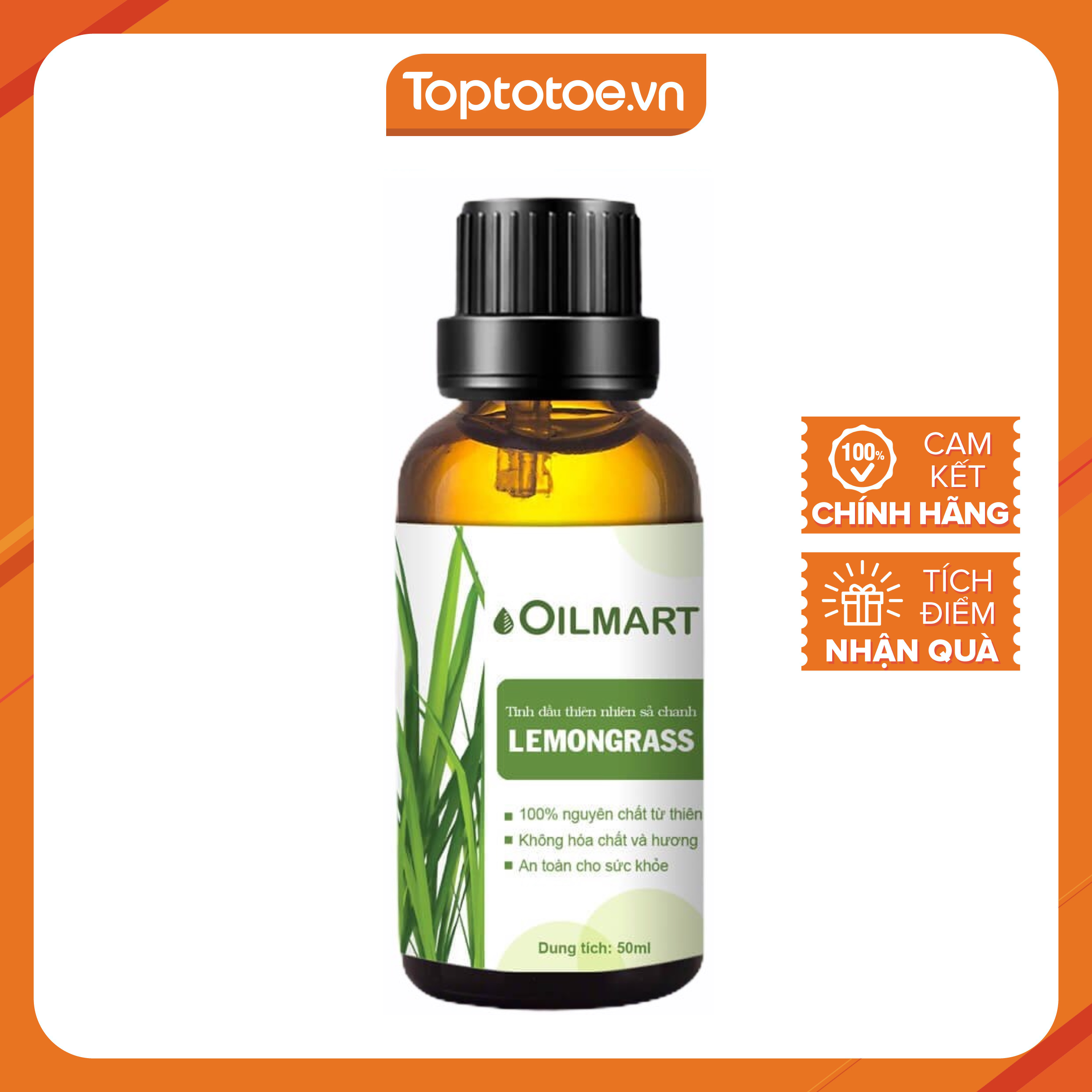 Tinh Dầu Thiên Nhiên Sả Chanh Oilmart Lemongrass Essential Oil 50ml