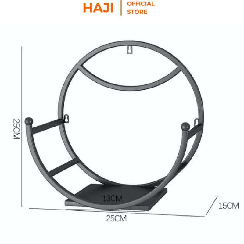 Kệ treo tường bán nguyệt dán tường được xem là đồ nội thất decor nhà cửa xinh xắn thương hiệu HAJI NA16