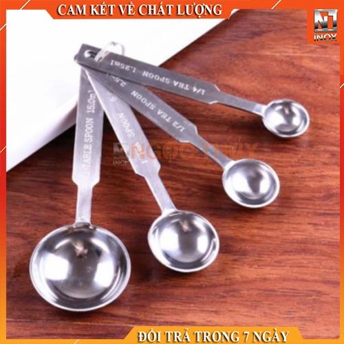 Bộ 4 muỗng đo lường inox