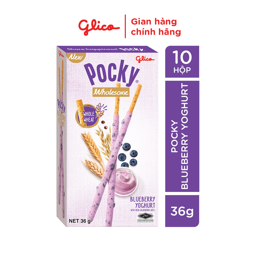 Combo 10 Bánh Que Pocky Ngon Khỏe Đẹp Vị Sữa Chua Việt Quất