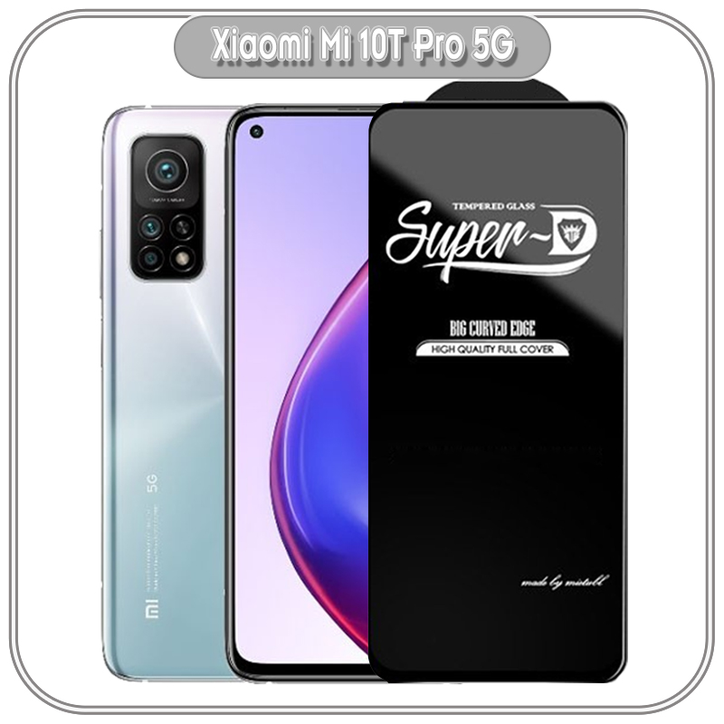 Kính cường lực Super D cho Xiaomi Mi 10T - Mi 10T Pro - Full viền Đen - Hàng Nhập Khẩu