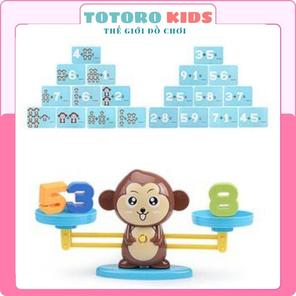 Đồ chơi cân bằng toán học hình chú khỉ giáo dục lắp ghép thông minh cho bé trai gái