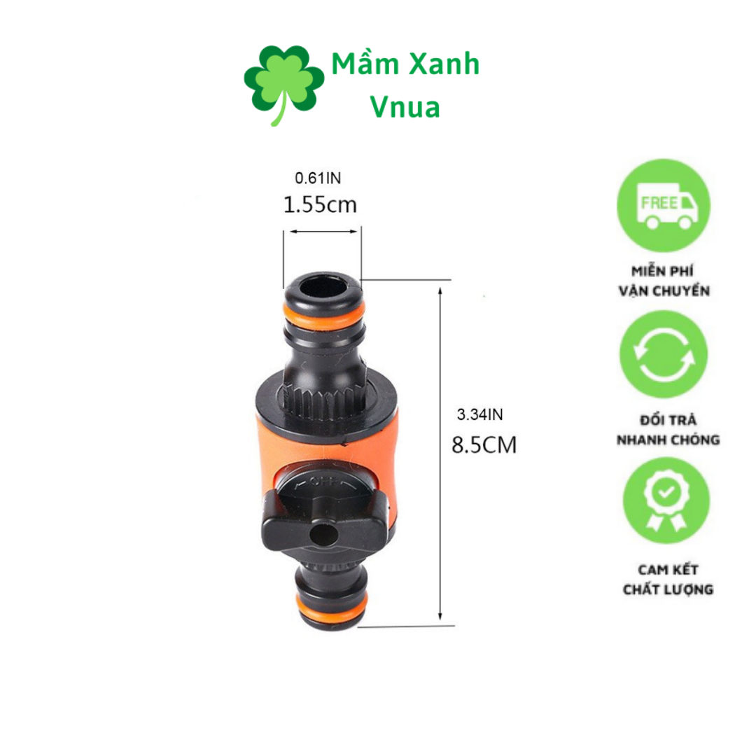 Khớp Nối Nhanh 2 Đầu Ống Nước Có Khóa Giữa và Combo 2 Cút Nối Nhanh - M03