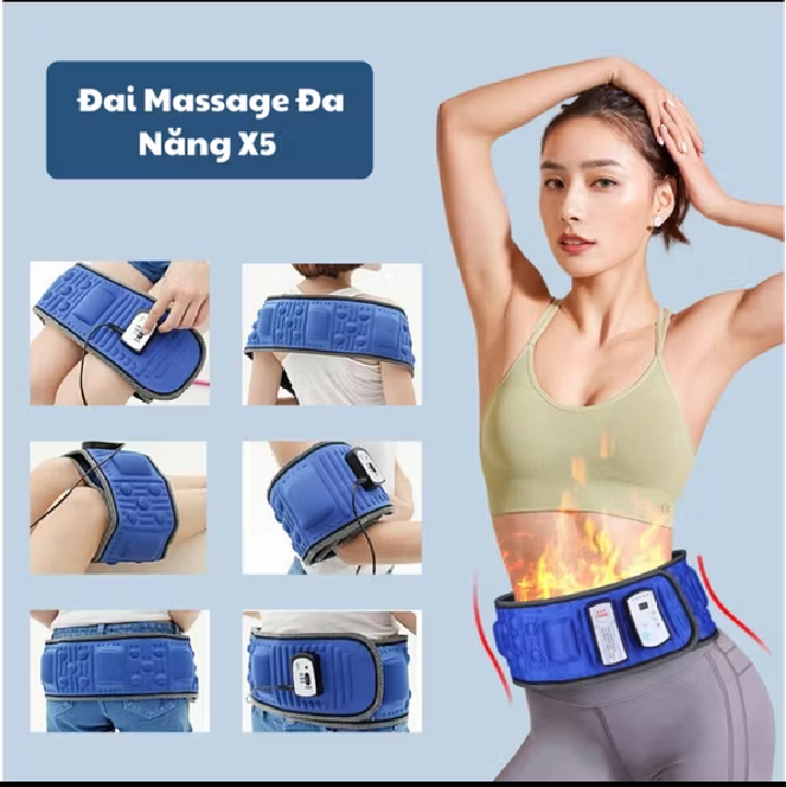 Đai massage bụng bắp tay 2 mức độ máy dung mạnh