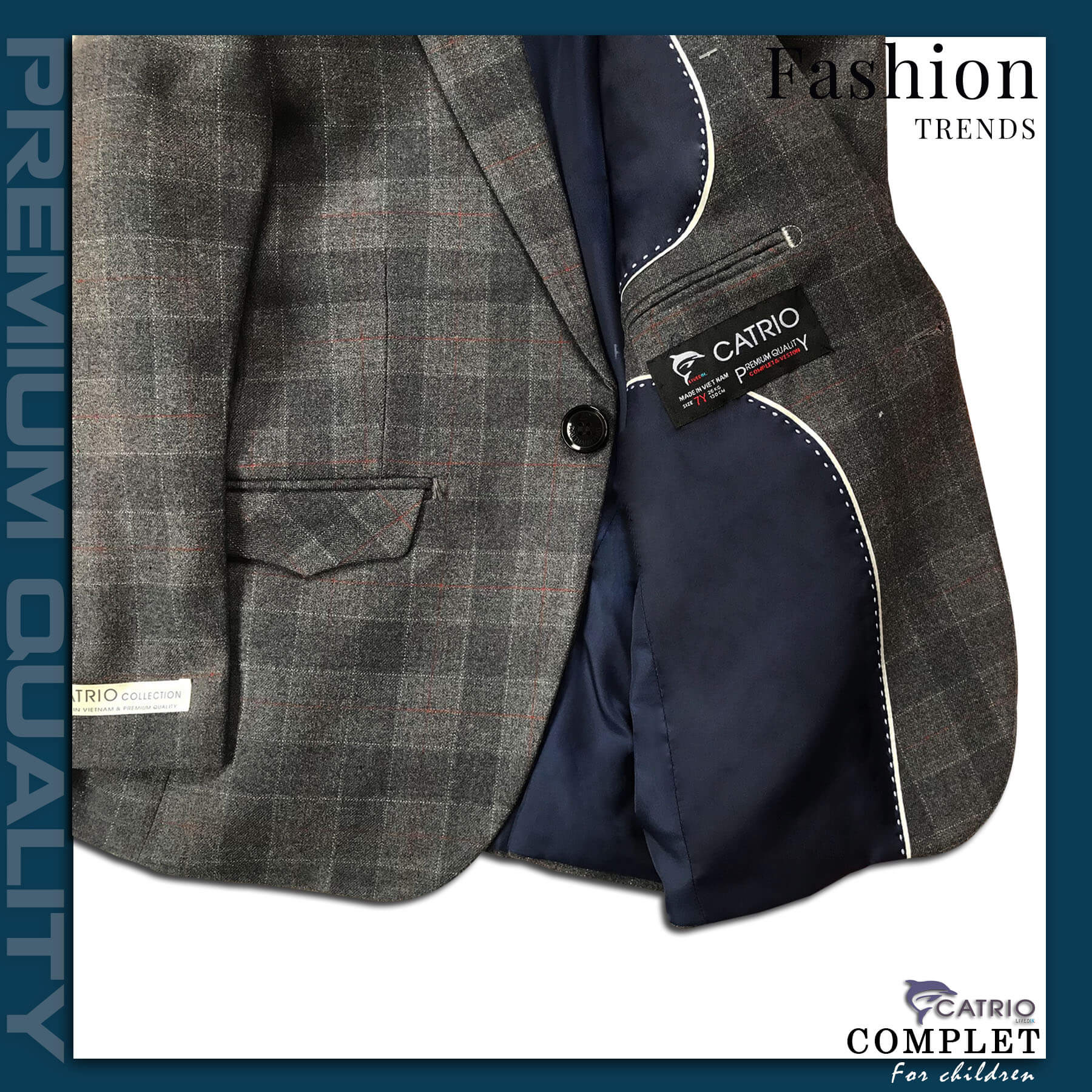 BỘ ĐỒ VEST BÉ TRAI CATRIO PCT18946/11 LÀ COMPLE TRẺ EM TỪ 8 TUỔI ĐẾN 12 TUỔI THUỘC BST QUẦN ÁO TRẺ EM CATRIO MÙA TIỆC CƯỚI LỄ TẾT SANG TRỌNG NĂM 2021