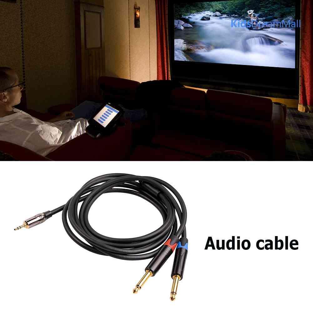 Mới Cáp Chuyển Đổi Âm Thanh 1 Sang 2 Giắc Cắm 3.5mm Sang 6.35mm