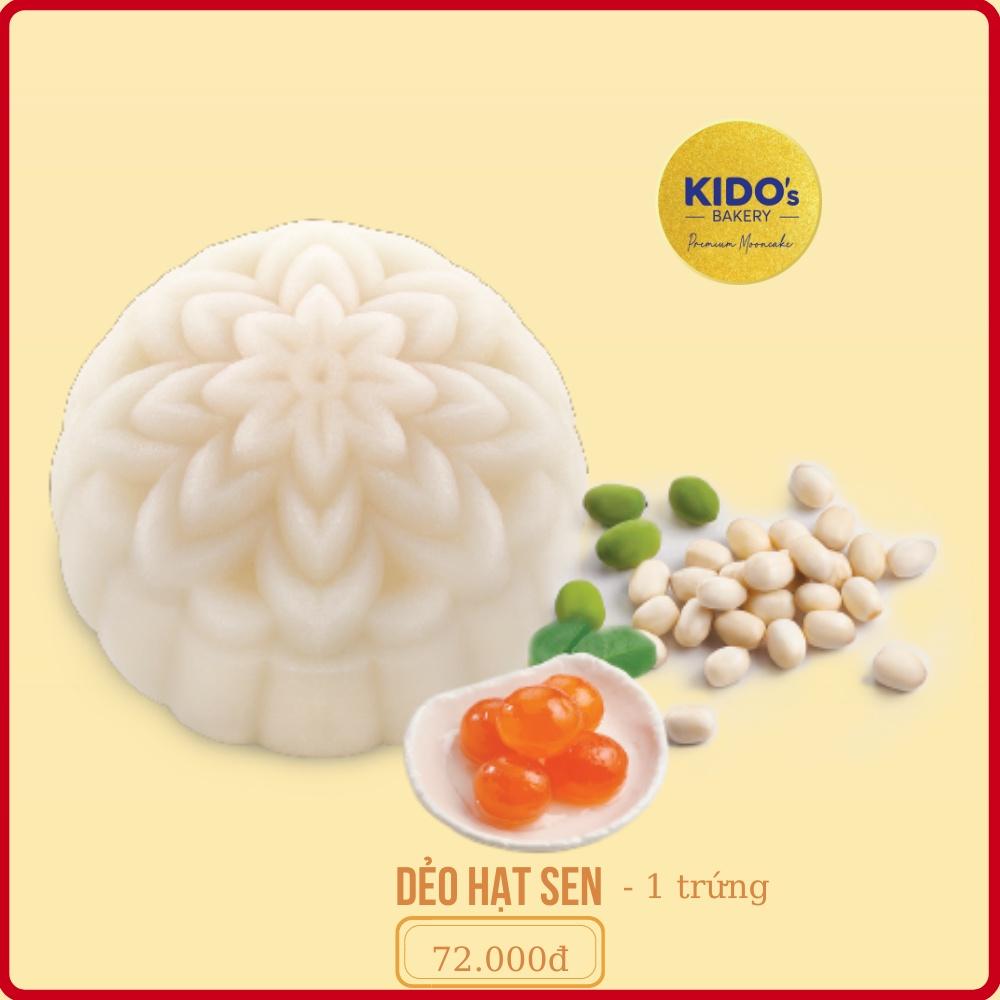 Bánh trung thu Dẻo Đậu Xanh 1 Trứng KIDO’s Bakery 180g (Tặng kèm hộp cao cấp 2 bánh và 4 bánh)