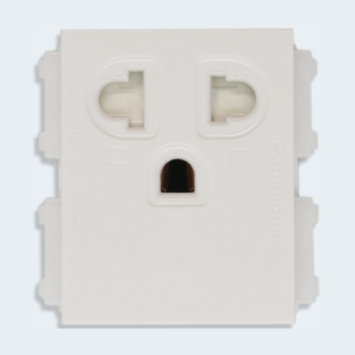 Ổ cắm đơn 3 chấu có màn che