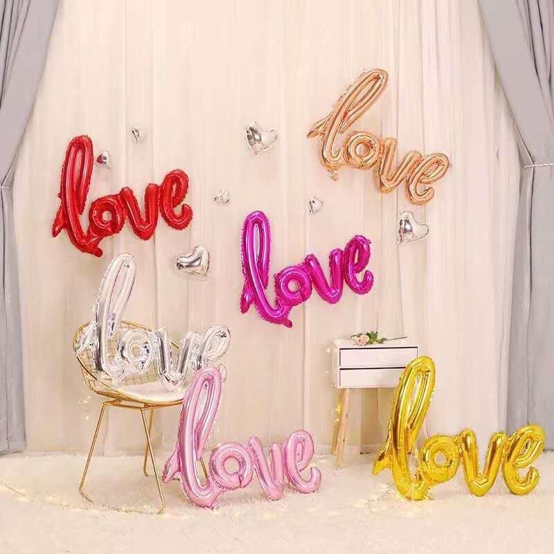 ( Nhiều màu) Chữ Love liền trang trí phòng cưới tiệc cưới size 60*80cm