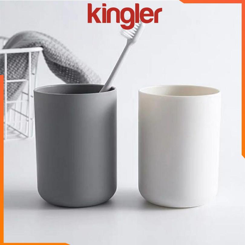 Cốc Đựng Nước Đánh Răng và Giá Để Bàn Chải Đánh Răng Trong Phòng Tắm, Với Miếng Dán Siêu Chắc, Tiện Dụng. Kingler 5216