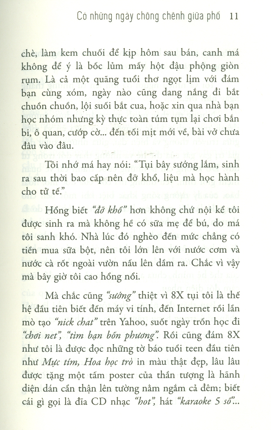 Có Những Ngày Chông Chênh Giữa Phố