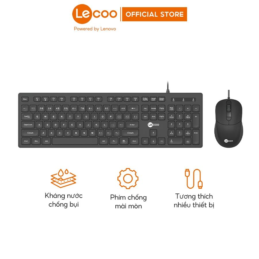 Bộ bàn phím chuột có dây Lecoo CM102, tiện dụng cho văn phòng - BH 24 tháng, Hàng nhập khẩu