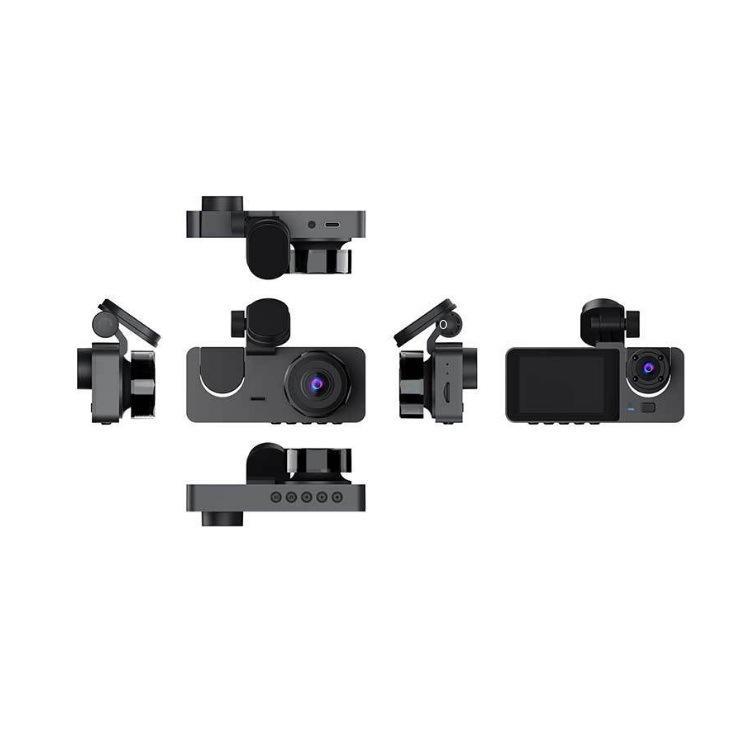 Máy ghi âm lái xe mới thuận lợi nhất ba kỷ lục độ phân giải cao 1080P xe ô tô mạng ẩn ba camera