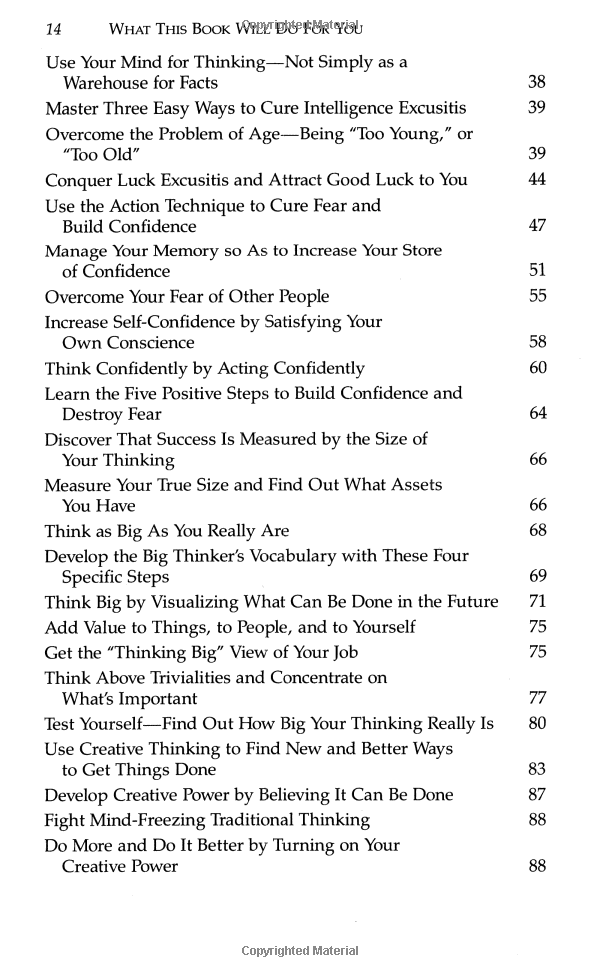 Magic Of Thinking Big
