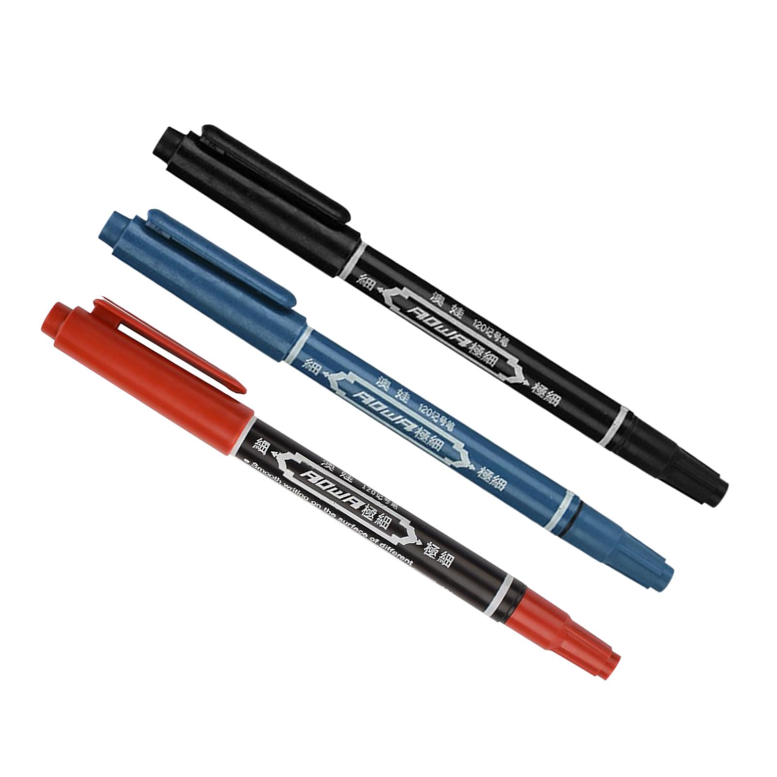 6 Pcs Double Ended Marker Pen Professional Marker anti-clog Tattoo Pencil