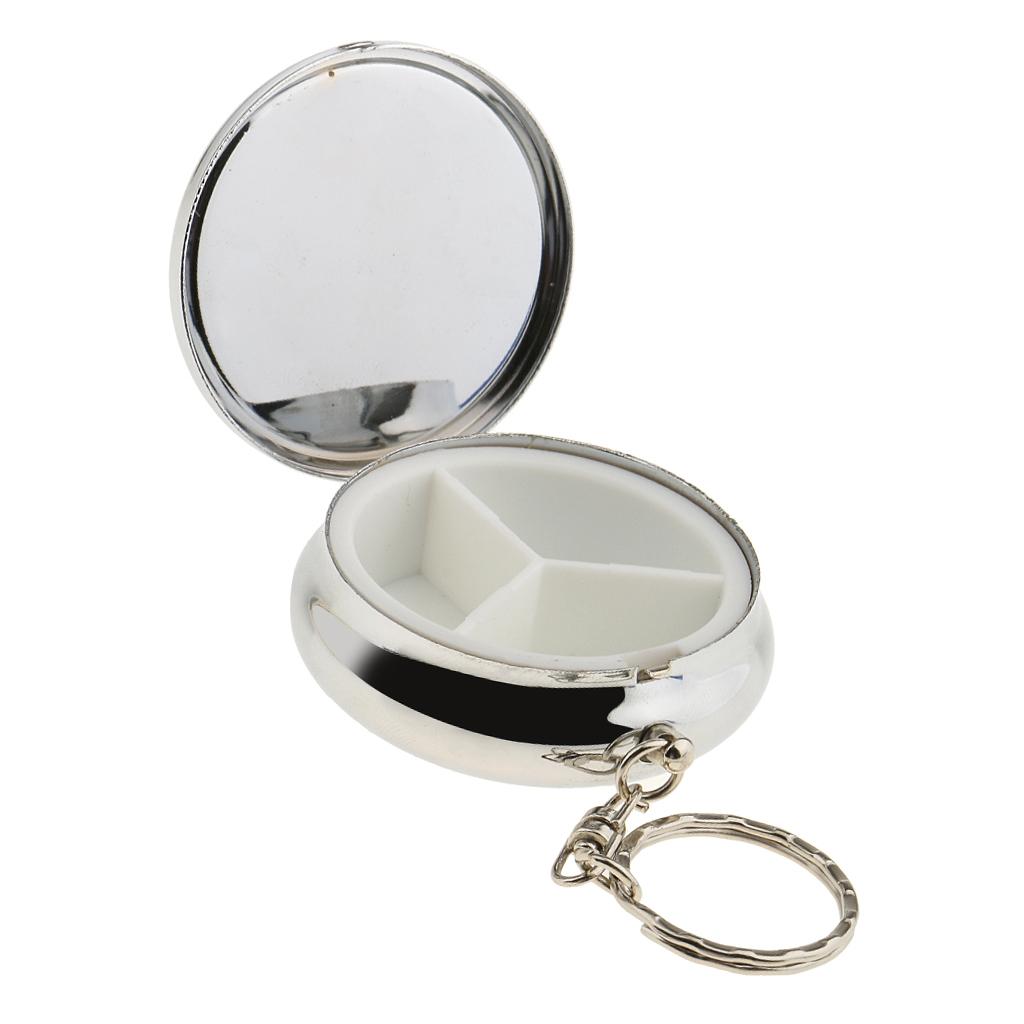 Travel Portable Vitamin Organizer Medicine Tablet Box Storage Case Keychain