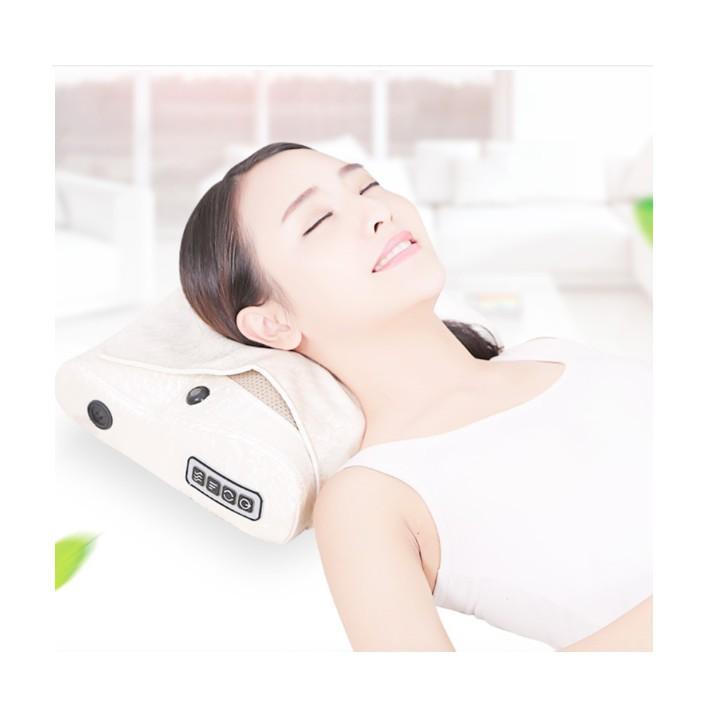 Máy gối massage cột sống và đầu cao cấp 8 bi 2019