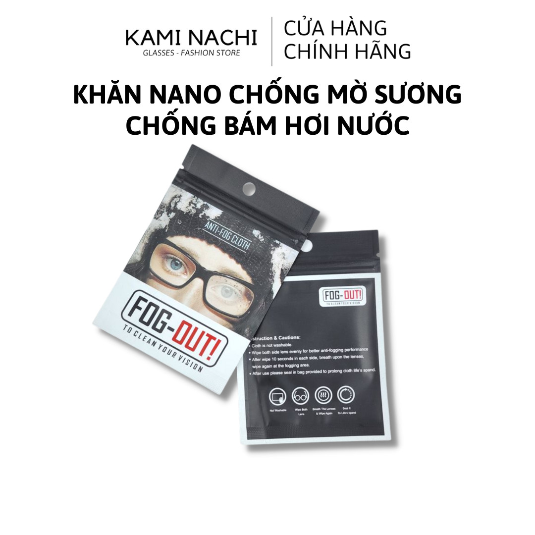 Khăn nano lau kính chính hãng loại 1 KAMI NACHI - Chống bám hơi nước, chống mờ sương cho kính