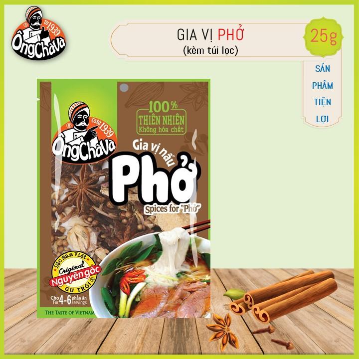 Gia vị Phở Ông Chà Và - Túi 25gr (tặng kèm túi lọc)