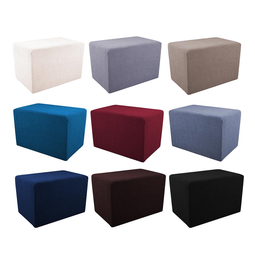 Stretch Ottoman Pouf Cover Footrest Stool Slipcover Protector B