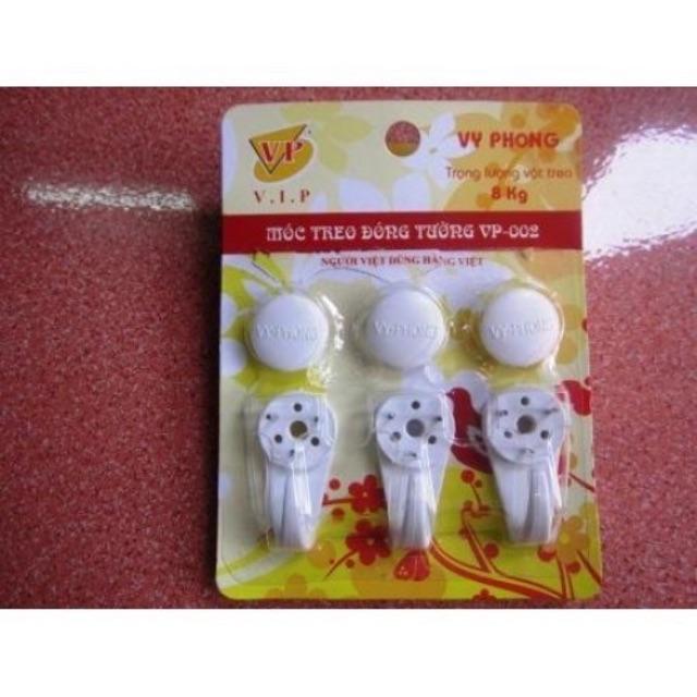 Vỉ 3 móc đinh dán tường siêu chắc
