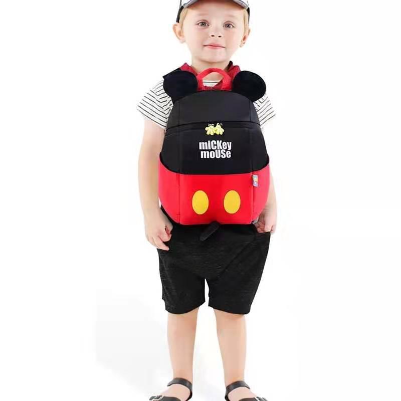 Disney Mickey Minnie Bé Ba Lô Trẻ Em Học Bé Trai và Bé Gái Ngoài Trời Túi Xách Chống Mất Đi Bộ Dây Đeo Tay Quà Tặng Sinh Nhật