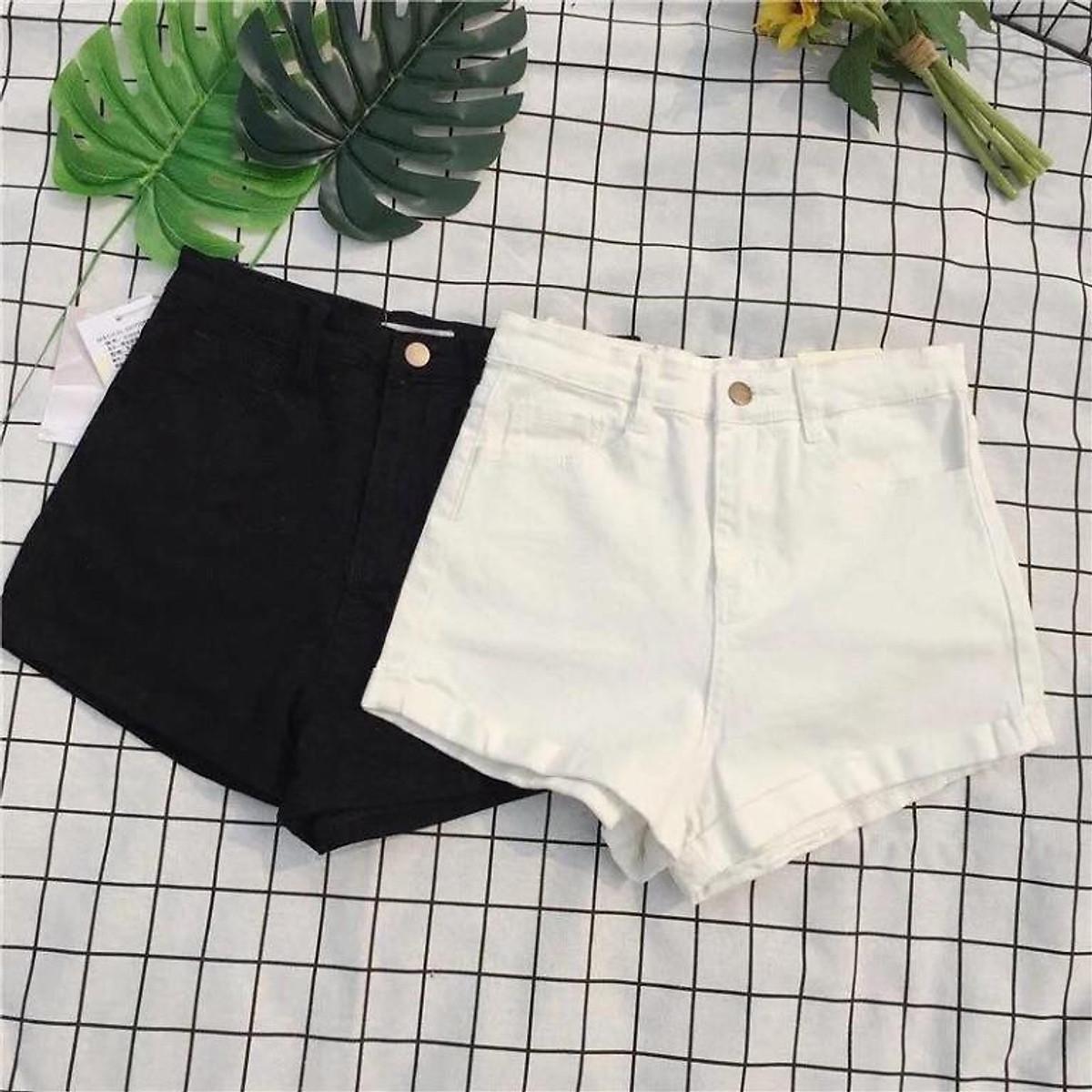 Quần short kaki trơn đơn giản có ảnh thật,Quần short lưng cao lật lai tôn dáng dễ phối cùng áo thun áo sơ mi thời trang