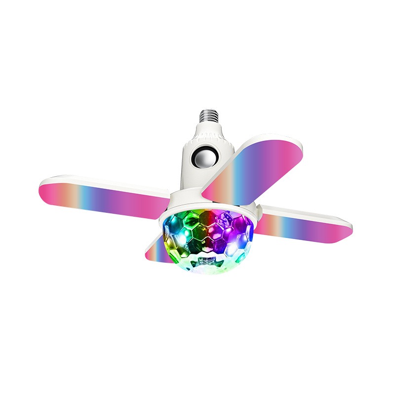 Mini bluetooth quả cầu ma thuật ánh sáng âm nhạc không dây bluetooth RGB đầy màu sắc ánh sáng sân khấu hộ gia đình E27 bóng đèn sáng