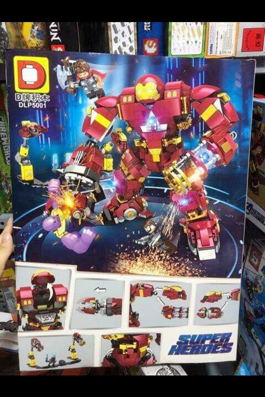 Bộ đồ chơi lắp ráp, xếp hình Người Sắt Ironman Hulk Buster (bao bì ngẫu nhiên)