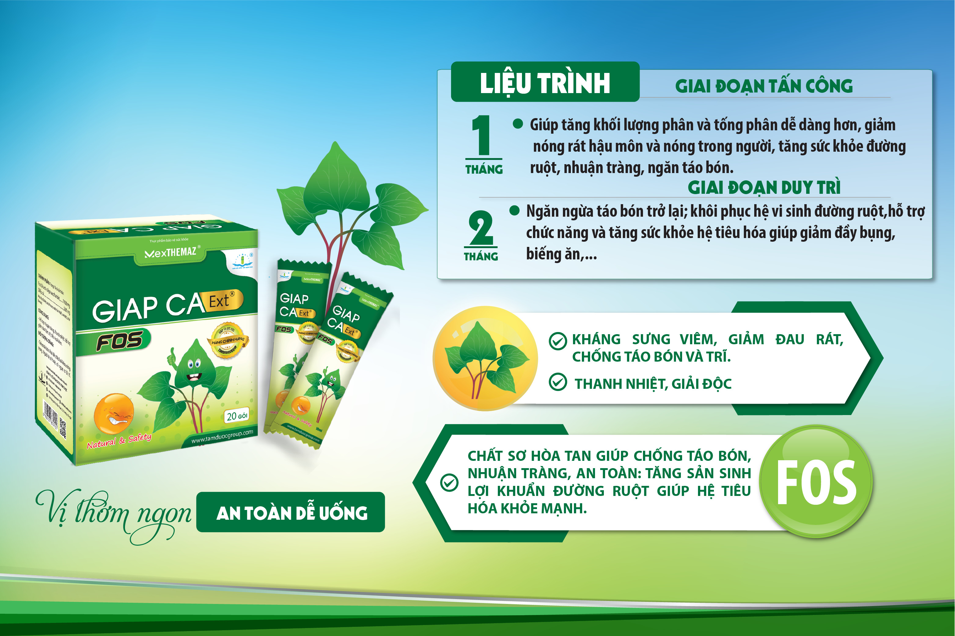 DUNG DỊCH GIẤP CÁ EXT FOS Hỗ Trợ Nhuận Tràng, Giảm Táo Bón, Trĩ, Tiêu Hoá Kém Cho Trẻ Em Và Người Lớn