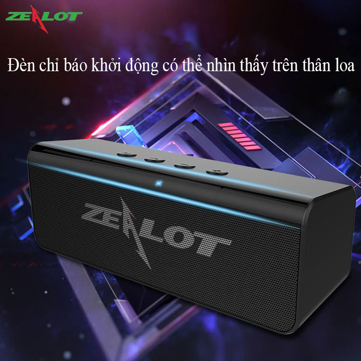 Loa bluetooth Zealot không dây nghe nhạc cực hay, âm thanh chất lượng cao, hỗ trợ kết nối Bluetooth 5.0, thẻ nhớ, USB - Hàng chính hãng