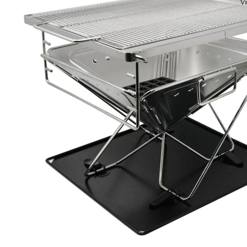 Bếp nướng BBQ Vietcamp - Bếp nướng than hoa inox 304 - Cỡ lớn cho 8 đến 10 người - 45x45cm - Có thể xếp gọn