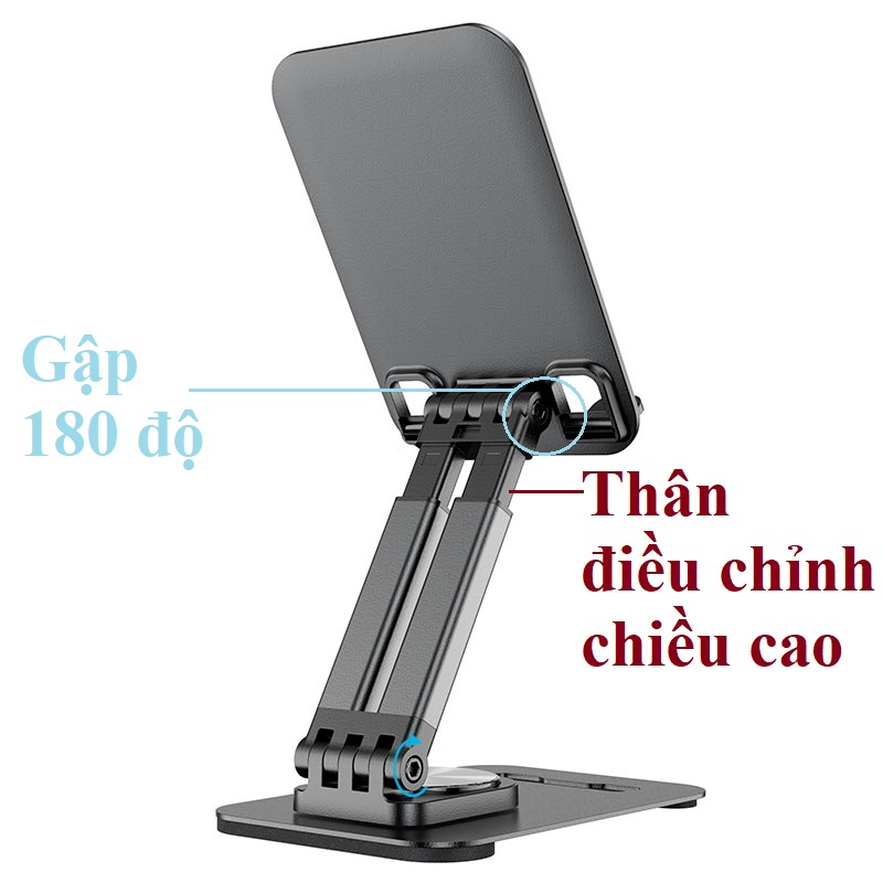 Giá đỡ cho điện thoại máy tính bảng để bàn dạng gập hoco PH48 _ Hàng chính hãng