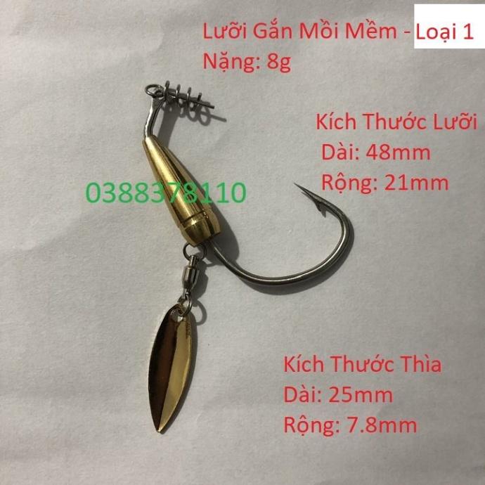 Sale to Lưỡi Gắn Mồi Lưỡi Gắn Mồi Mềm - Loại 1  - xả hàng tồn