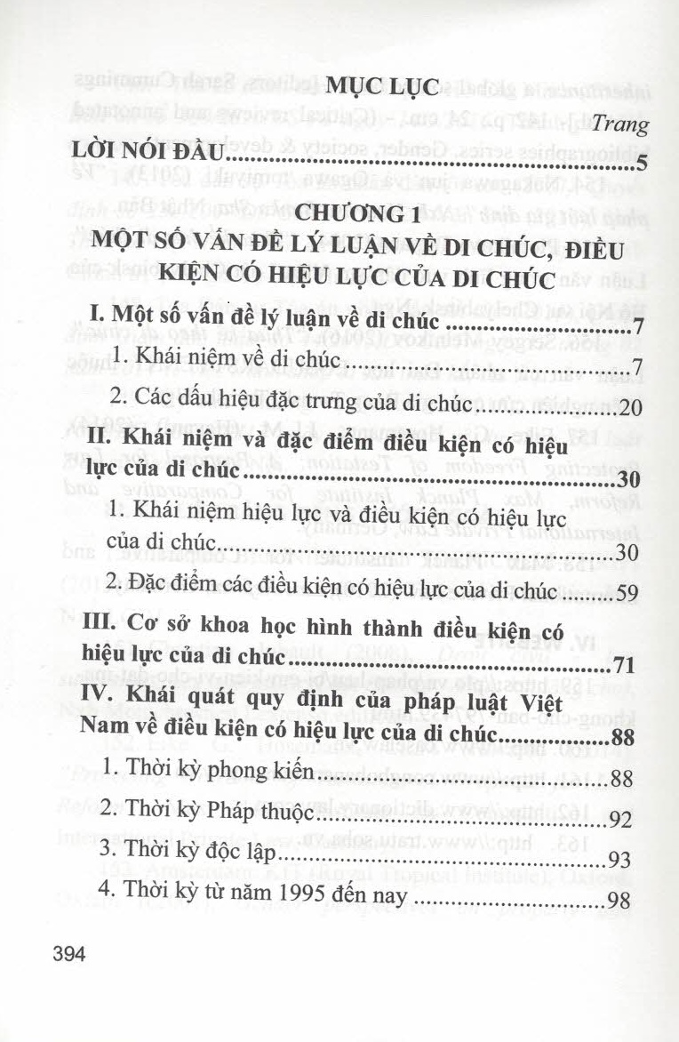 Di chúc và điều kiện có hiệu lực của di chúc