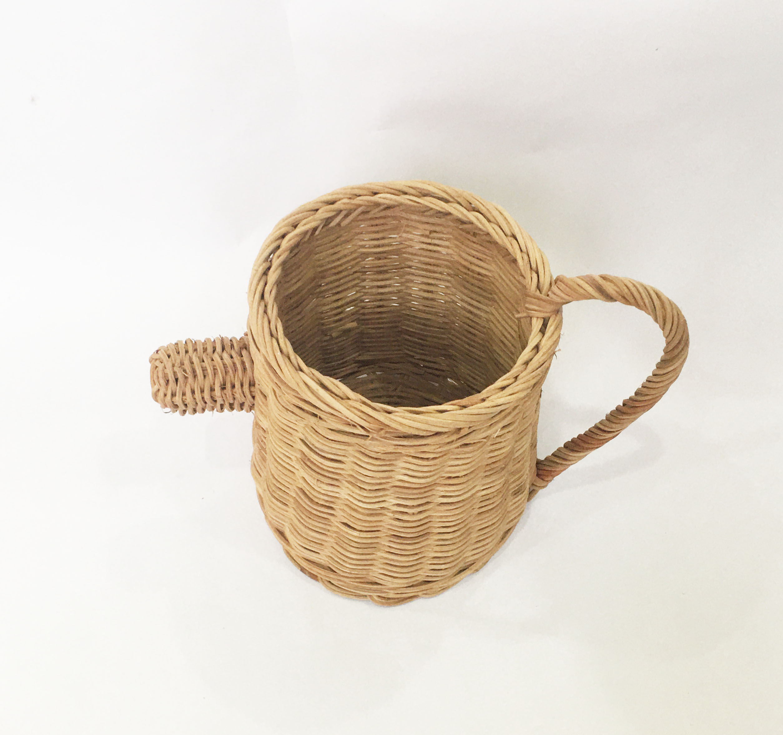 Bình tưới cây bằng mây tự nhiên vintage - cắm hoa / trang trí tiệc / đựng đồ đa năng handmade