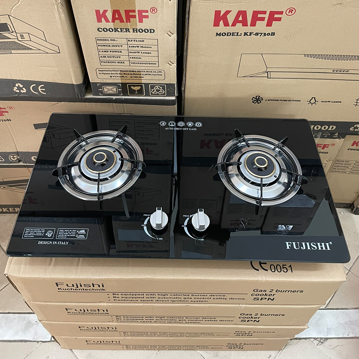 Bếp gas âm chén đồng Fujishi FJ-809IC - Đánh lửa IC cực nhạy - Lửa xanh tiết kiệm gas - Hàng chính hãng