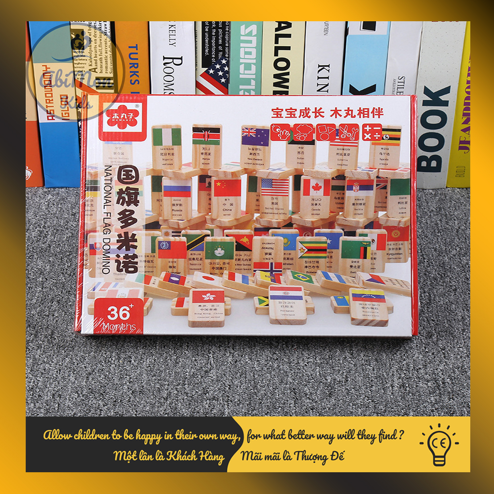 Domino Gỗ Cờ Các Quốc Gia  || Montessori cao cấp || Đồ chơi Gỗ - Giáo dục - An toàn - Thông minh