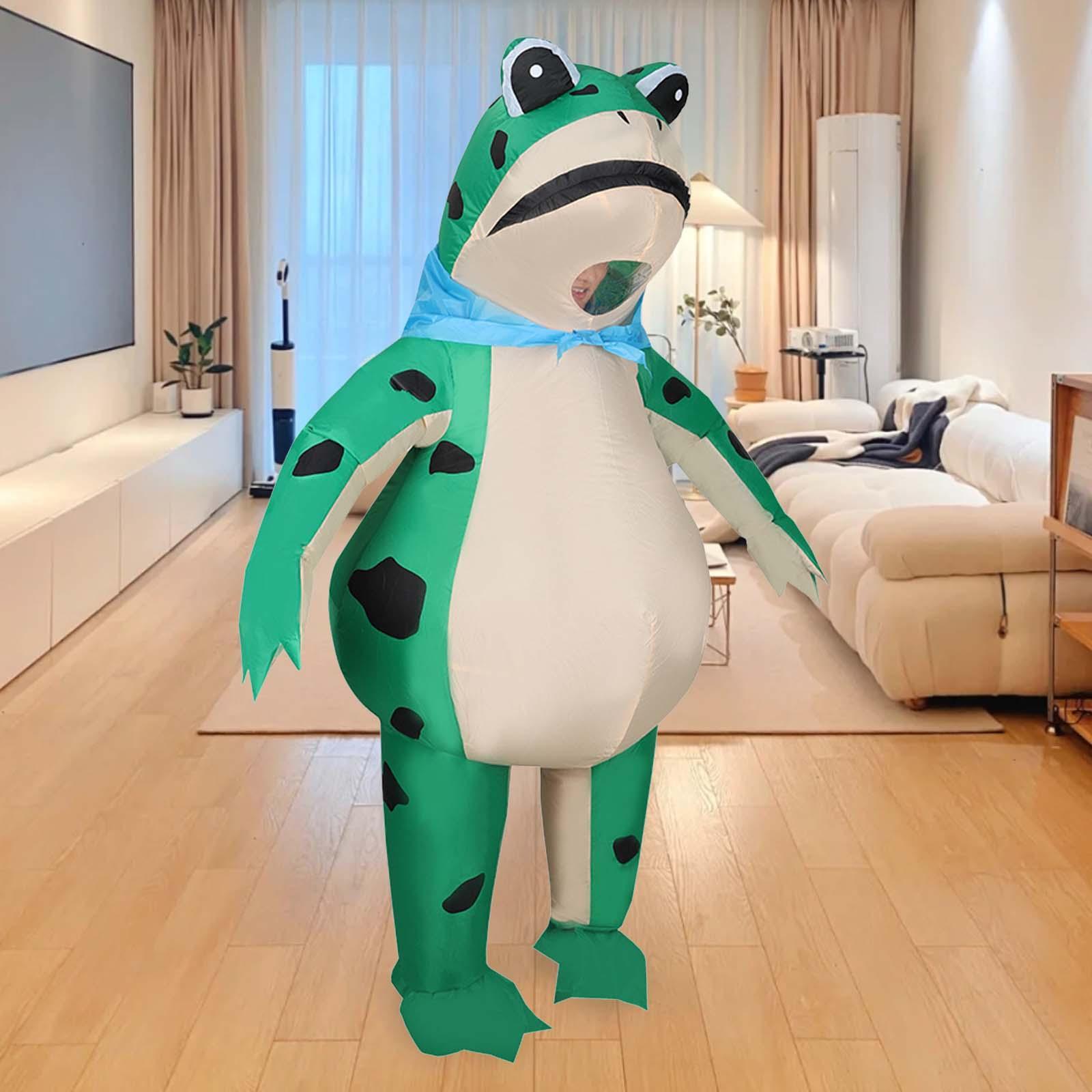 Inflatable Frog Costume Frog Clothes Cosplay Costume Cute Frog Cosplay Costume Outfit for Stage Performance Role Play Holiday