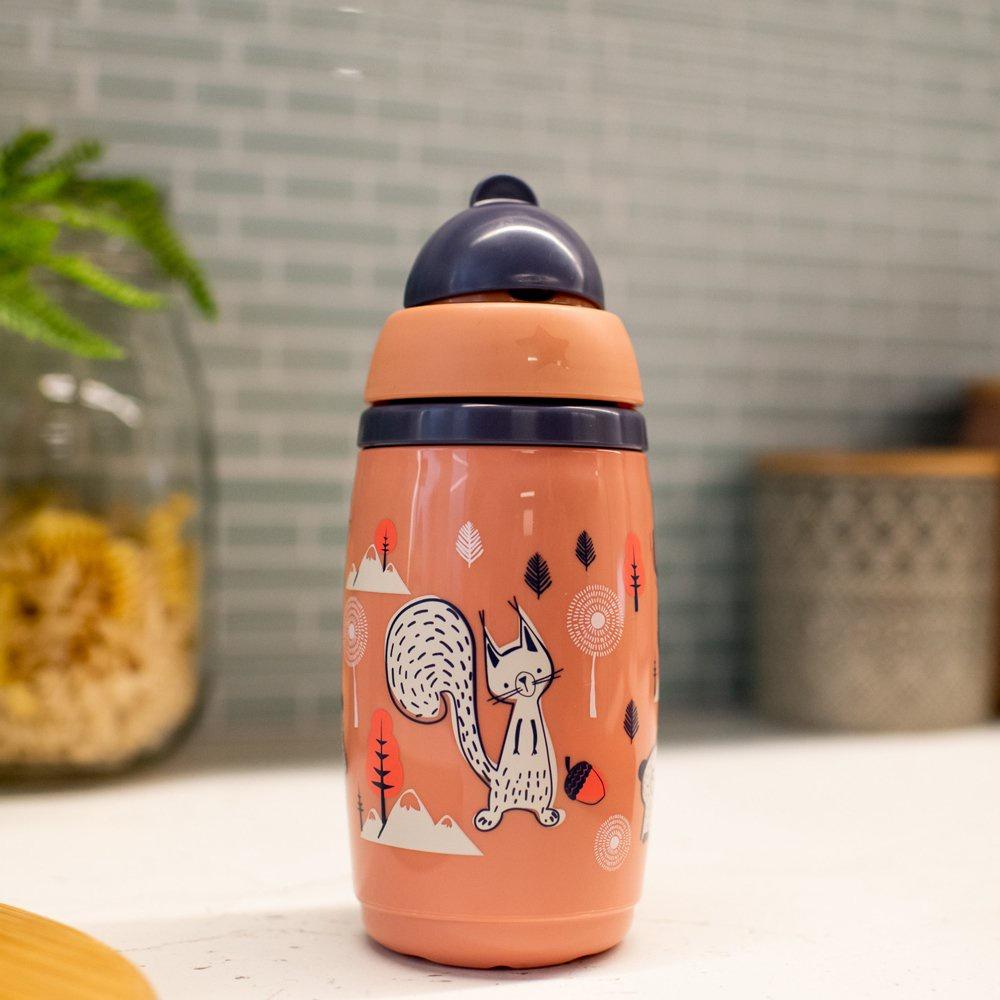 Bình uống nước giữ nhiệt có ống hút kháng khuẩn chống tràn, chống sặc Tommee Tippee SuperStar, 266ml, cho bé từ 12 tháng – Hồng