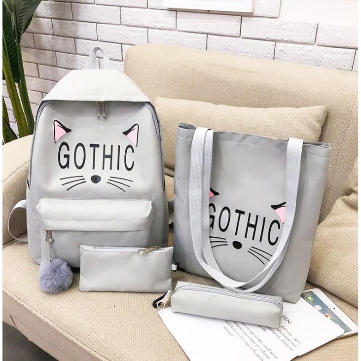 BỘ 4 MÓN BALO TÚI XÁCH GOTHIC CAO CẤP