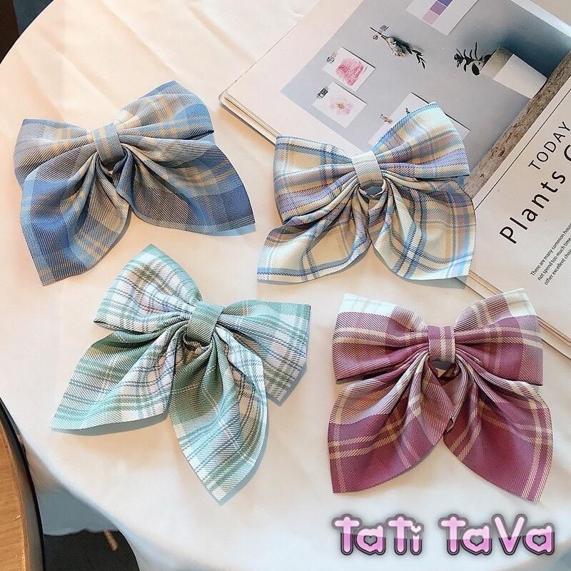 HOT TREND KẸP TÓC NƠ BẢN TO TIỂU THƯ Tatitava