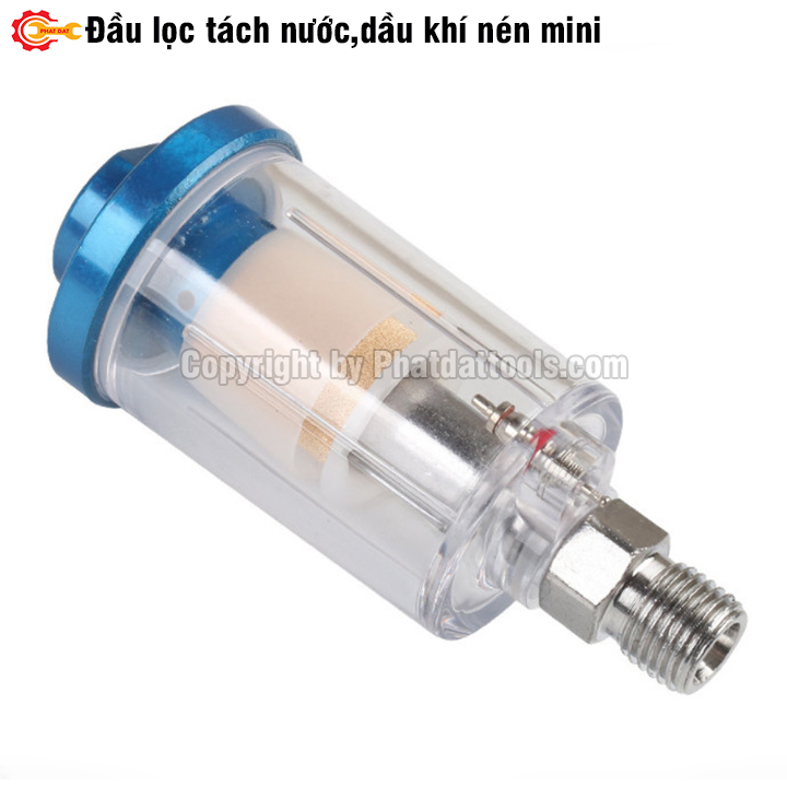 Đầu lọc, tách nước, dầu khí nén mini - Phụ kiện chuyên dụng lắp cho súng phun sơn và các thiết bị khí nén