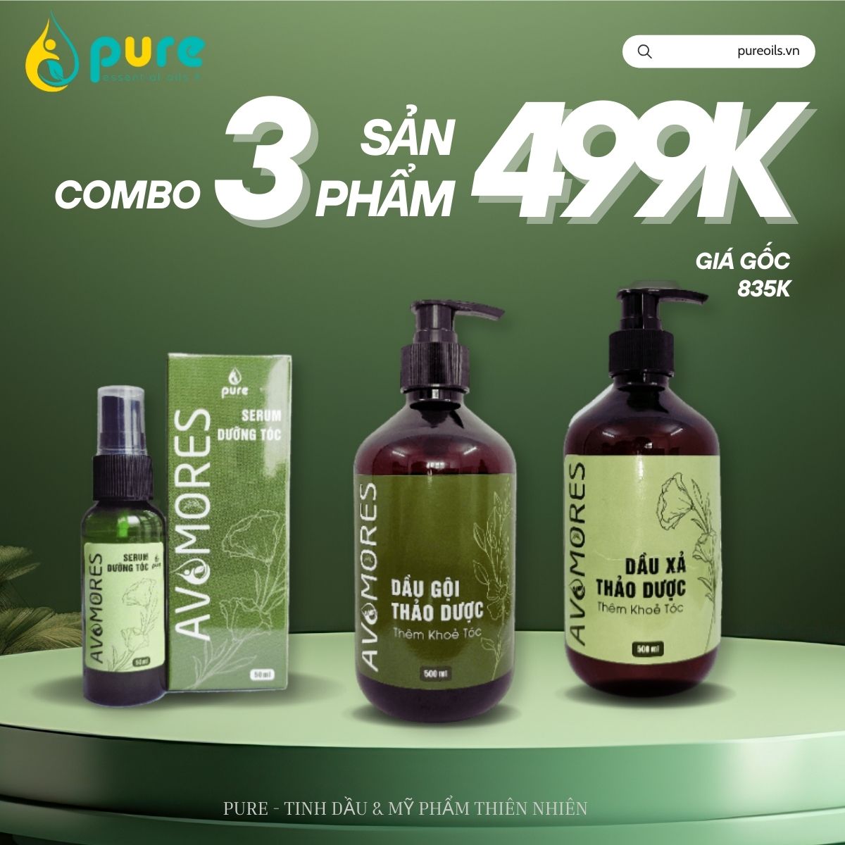 [ MUA 1 ĐƯỢC 3 ] COMBO Dầu Gội Thảo Dược, Dầu Xả Thảo Dược TẶNG KÈM Serum Dưỡng Tóc - Giúp Tóc Sạch Mượt, Thêm Chắc Khỏe